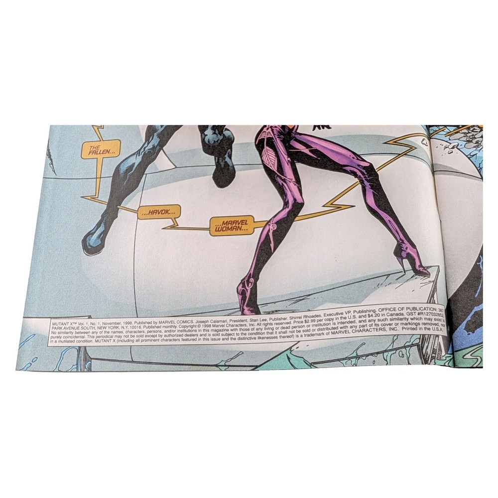 Mutant X 1 1998 Marvel Comics Havok Tom Raney Wraparound Cover Direct Edition - Picture 5 of 6